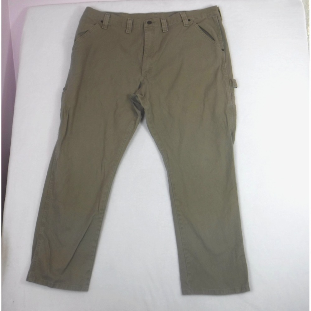 Wrangler Jeans Mens 44x30 Beige Denim‎ Cotton Carpenter Workwear Utility Stretch